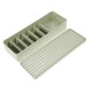 KALLORY Plastic Cord Storage Box Lid Desktop Wire Organizer for Large Capacity Compartment Design for Charging Cables Avocado Green view 1