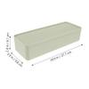 KALLORY Plastic Cord Storage Box Lid Desktop Wire Organizer for Large Capacity Compartment Design for Charging Cables Avocado Green view 2