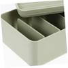 KALLORY Plastic Cord Storage Box Lid Desktop Wire Organizer for Large Capacity Compartment Design for Charging Cables Avocado Green view 3