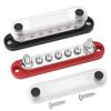 Daiertek Bus Bar Small Bettery Distribution Block 12V Positive Negative Terminal Block Busbar 2 X 1/4 Terminal Studs for Auto view 1