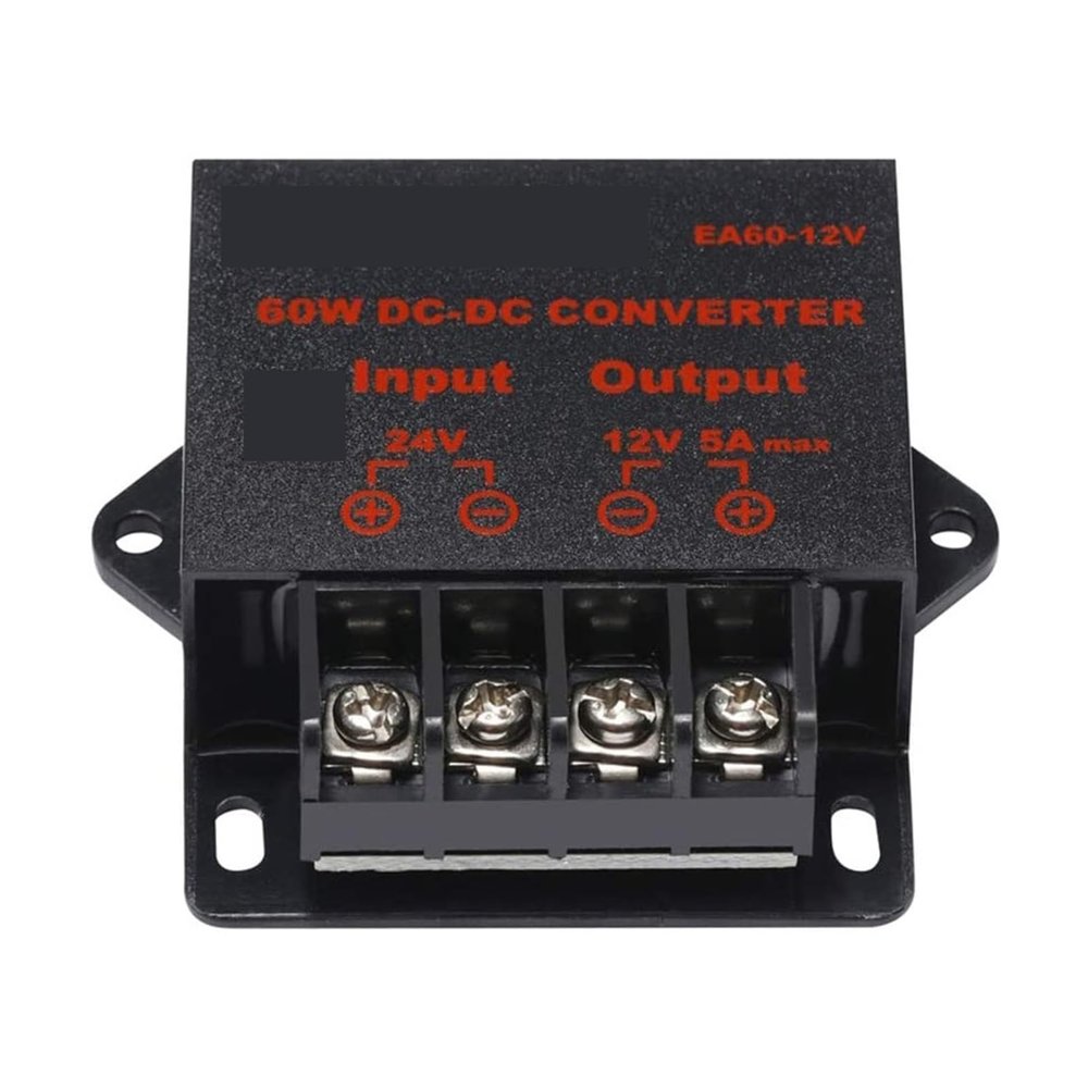CAARLA Regulator Reducer Power Converter DC 12V 24V to 5V 3A 5A 10A Converter DC Voltage Reducer Regulator Step Down Buck Converter Power Supply 24V to 12V Converter(24V to 12V 5A)