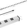 JUNNUJ Long Metal 16 Outlet Power Strip, Wide Spaced Garage Industrial Heavy Duty Power Strip with 4 FT Cord 15A, 125V, 1875W-Silver view 3