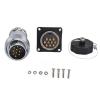 500V WS24 Aviation Plug Socket Connector | Sealed Connector for Aviation Plug Socket | Zinc Alloy / 10 Cores / 500 Connection Operations | - 40 ~ 85 Temperature Range view 1