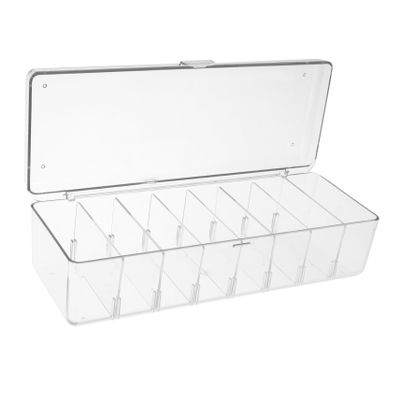 GRIRIW Data Cable Storage Box Cord Organizer Box Detachable Lid Power Cord Organizer for Home Office