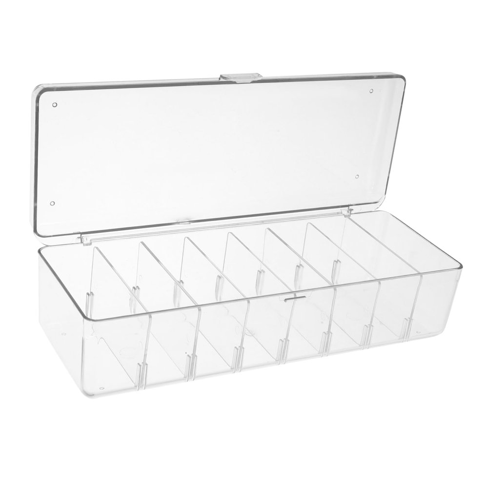 GRIRIW Data Cable Storage Box Cord Organizer Box Detachable Lid Power Cord Organizer for Home Office