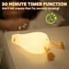 Silicone Night Light for Kids - Squishy Duck Lamp, 3-Level Dimmable & Rechargeable Baby Night Light for Breastfeeding & Nursery | Touch Control, Lying Flat Design, Toddler Safe (Ducky Lay Light) view 4