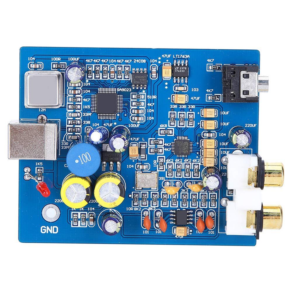 Decoder Board Amplifier Module High Performance Audio Accessory with SA9023 ES9028K2M Chip 24Bit 96K Sampling Rate for Professional Studio Recording and Home Audio Systems