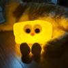 Soft Silicone Cheese Touch Control Night Light for Kid Portable LED Night Lamp, Brightness Adjustable, Auto-off Timer, Rechargeable, Non-flickering Eye-caring, Fabulous Ideal Gift view 1