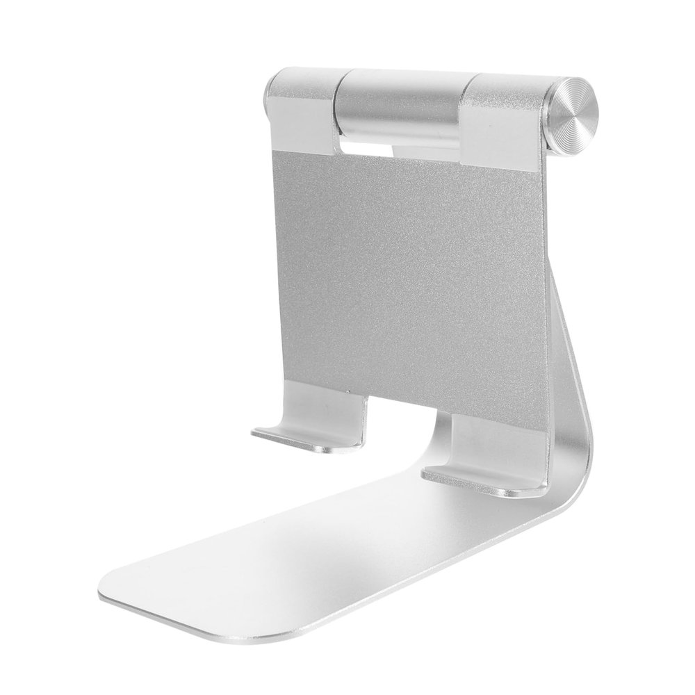 Angoily Desktop Tablet Stand with Sticky Suction Base Aluminum Charging Holder for All Smartphones E Readers and Tablets Multi Angle Viewing Silver