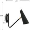 Adjustable Swing Arm Single Long Arm Single Head Metal ing Fixtures Study Reading Wall Lamp,Chaners view 4