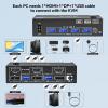 8K@60Hz HDMI Displayport KVM Switch 2 Computers 2 Monitors,USB 3.0 KVM Switch Dual Monitor for 2 Computer Share 2 Monitor and 4 USB Ports,with Wired Remote,12V Power Adapter and USB Cables view 3