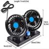 12V Black Car Interior Electric Fan 360 Rotatable Cooling Fan with Adjustable Speed for Cars, SUVs, Trucks and Vans view 2