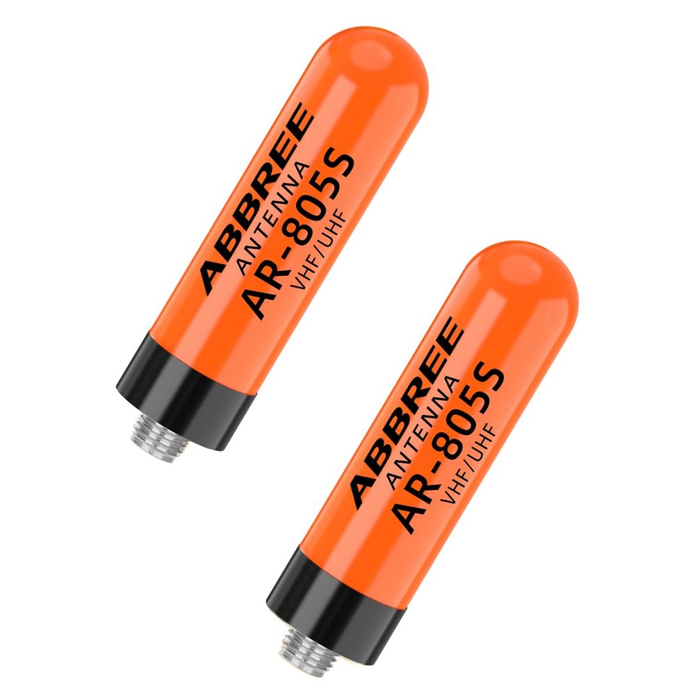 ABBREE Ham Radio Antenna Dual Band VHF/UHF 144/430Mhz 1.96inch Mini Short AR-805S SMA- Female Long Range Stubby Antenna for Baofeng UV-5R Mini 5RM BF-F8HP PRO,K5 Plus,DM32,UV32,AR-152,2Pack