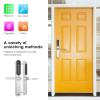 Smart Sliding Door Lock, Keyless Door Handle Lock With Fingerprint Password IC Card Keyboard Digital Key Powered Remote Lock view 2