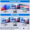 HDMI+2Displayport KVM Switch 3 Monitors 3 Computers 8K@60Hz 4K@144Hz,Triple Monitor KVM Switches with 4 USB3.0 Port for USB Devices,Wired Remote,Power Adapter and USB Cables Included. view 4