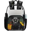 Adornori Black Panther Dog Large Clear Backpack Heavy Duty for Men Women Adults Transparent Backpack PVC See Through Bag with Reinforced Shoulder Strap view 1