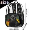 Adornori Black Panther Dog Large Clear Backpack Heavy Duty for Men Women Adults Transparent Backpack PVC See Through Bag with Reinforced Shoulder Strap view 2