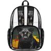 Adornori Black Panther Dog Large Clear Backpack Heavy Duty for Men Women Adults Transparent Backpack PVC See Through Bag with Reinforced Shoulder Strap view 4
