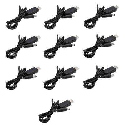 10PCS USB Voltage Boost Up Converter DC 5V to 12V Cable with DC Jack 5.5 x 2.5mm or 5.5 x 2.1mm