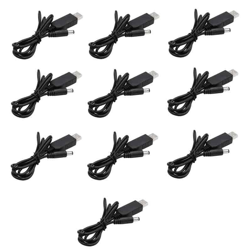 10PCS USB Voltage Boost Up Converter DC 5V to 12V Cable with DC Jack 5.5 x 2.5mm or 5.5 x 2.1mm
