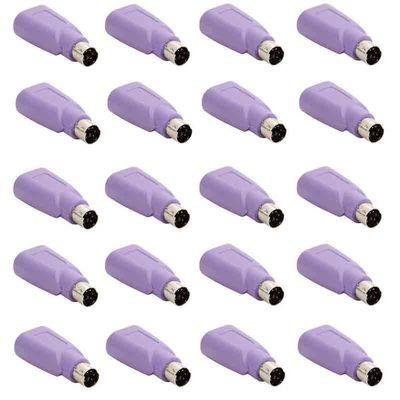 20PCS PS2 to USB A Adapter Male to Female Keyboard Adapter PS-2 Jack to USB A Plug