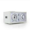 Tivoli Audio Model Three Bluetooth Clock Radio with USB-A & USB-C Charging Ports (White/Silver) view 2