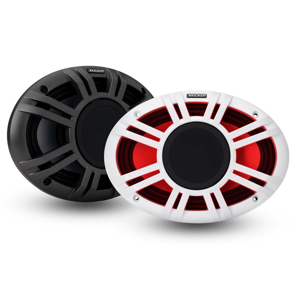 Kicker 48KMXL69 KMXL 6x9 RGB LED Marine Speakers 4 Ohm Pair (Renewed)