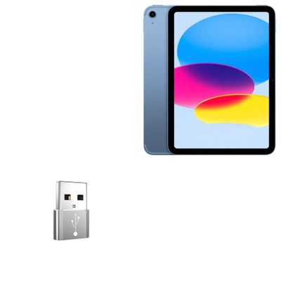 BoxWave Adapter Compatible with Apple iPad (A16) - USB-A to C PortChanger (5-Pack), Type-C OTG Convert Charging Data Adapter - Metallic Silver