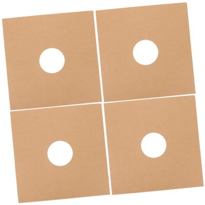 DirectNine Basics 4Pcs Vinyl Record Jackets Paper Storage Bags with Air Circulation Protective Sleeve for Albums Present for Music Enthusiasts Elegant Present Packaging