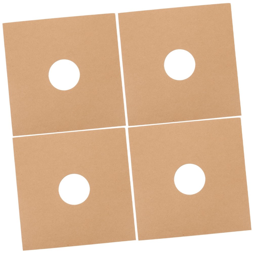 DirectNine Basics 4Pcs Vinyl Record Jackets Paper Storage Bags with Air Circulation Protective Sleeve for Albums Present for Music Enthusiasts Elegant Present Packaging