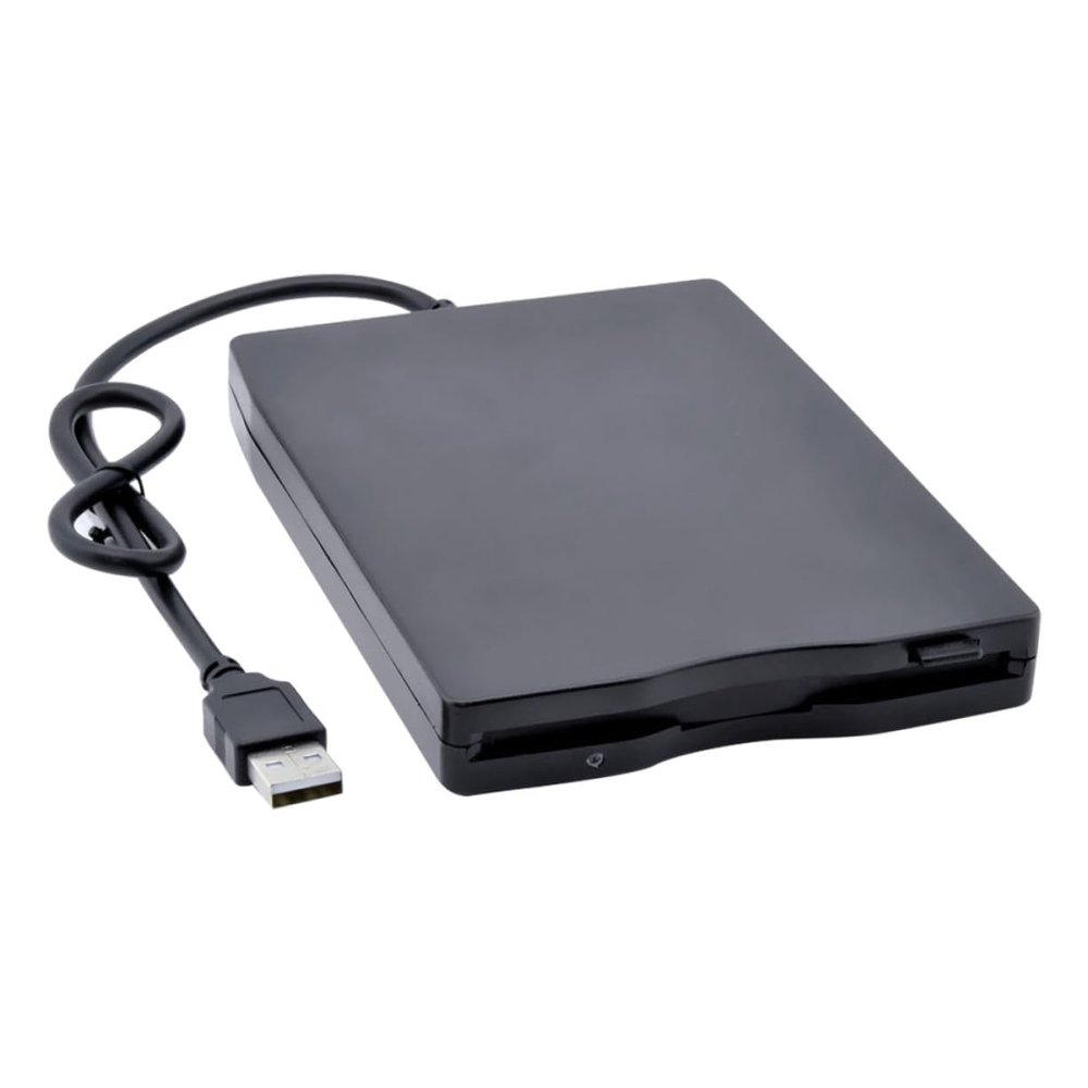 SHOWERORO External Floppy Disk Drive USB for Portable Lightweight High Speed Data Transfer with Error Correction and Noise Reduction Compatible with Operating Systems Black