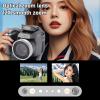 4K 60MP DSLR Camera with 12x Optical Zoom, CMOS Sensor and LED Flash, Video Camera with 2.88" LCD Screen for Travel, Portrait, Scenery Photography (Silver) view 2