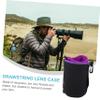 TEHAUX Neoprene Camera Lens Pouch Bag Drawstring Waterproof and Shockproof Lens Case for DSLR for Outdoor Photography view 4
