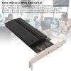 Denash M.2 NVMe to PCIe 4.0 X8 Adapter Card, Support 2 M.2 SSDs, PCIe Bifurcation, Full Metal Heatsink, for,LED Indicator, Aluminum Alloy, view 3