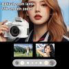 4K 60MP DSLR Camera with 12x Optical Zoom, CMOS Sensor and LED Flash, Video Camera with 2.88" LCD Screen for Travel, Portrait, Scenery Photography (White) view 2