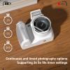 4K 60MP DSLR Camera with 12x Optical Zoom, CMOS Sensor and LED Flash, Video Camera with 2.88" LCD Screen for Travel, Portrait, Scenery Photography (White) view 3