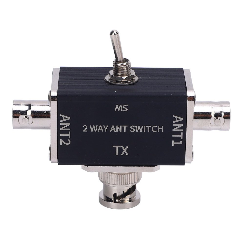 2 Position Coaxial, Reverse Guard, Automatic Guard, 100W BNC Connector for 1-30MHz HAM CB HF VHF UHF Radio Gold Plated