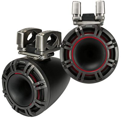 Kicker KMTC94 (44KMTC94) 9" Marine LED Speakers (Renewed)