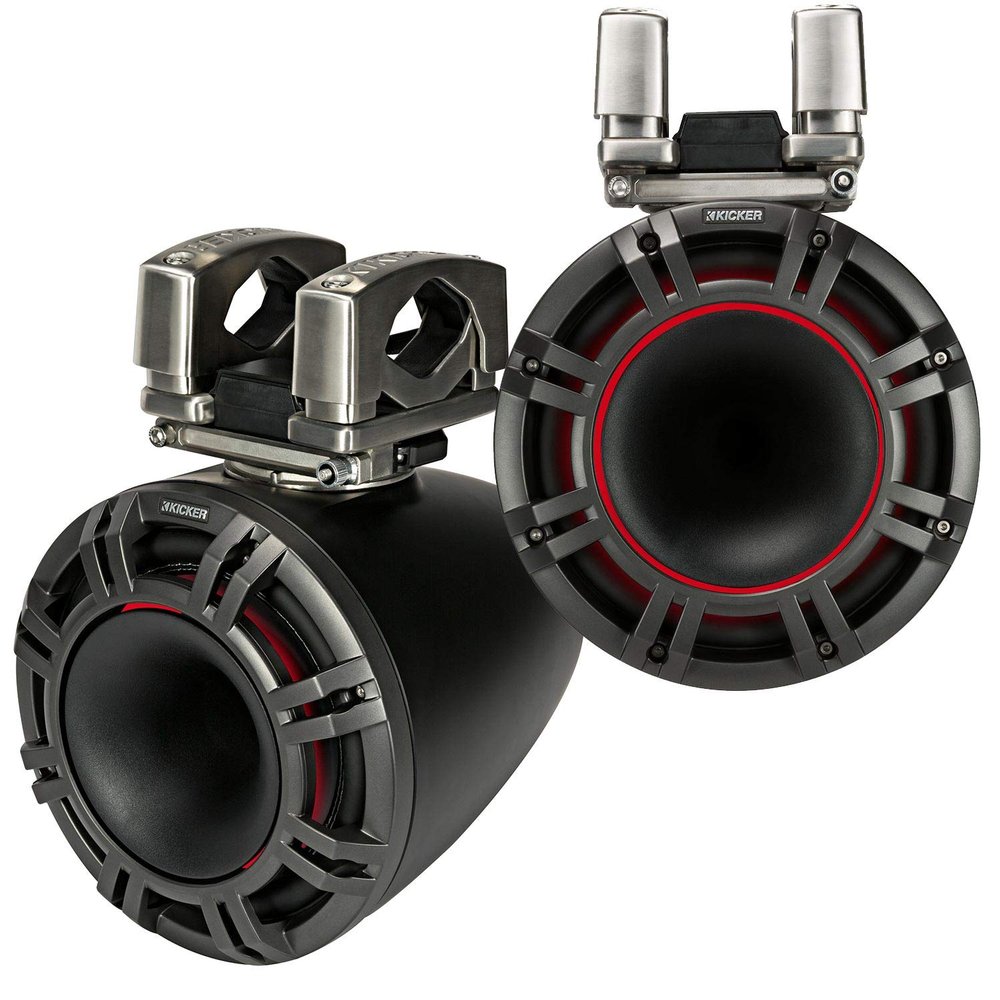 Kicker KMTC94 (44KMTC94) 9" Marine LED Speakers (Renewed)