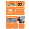 5K 75MP Digital Camera with 18X Zoom & 180 Flip Screen, WiFi Auto Focus Camera for Travel Vlogging, Content Creation and Photography (32GB) view 2