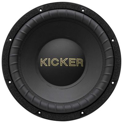 KICKER 50GOLD124 12-Inch (30cm) Gold Series Subwoofer, 50th Anniversary Edition, 500 Watts RMS, 1000 Watts Peak, DVC 4-ohm, Extended Throw, Legendary Sound Quality, 17 Pounds (Renewed)