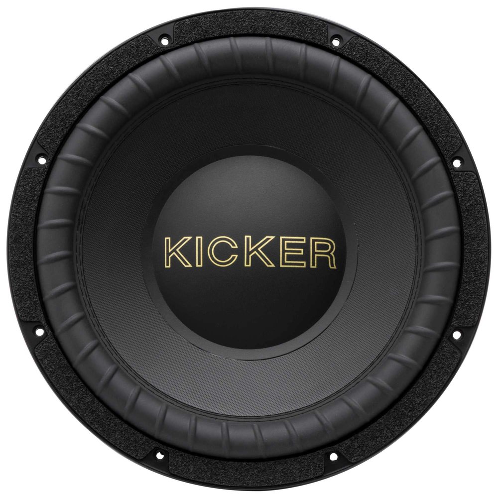 KICKER 50GOLD124 12-Inch (30cm) Gold Series Subwoofer, 50th Anniversary Edition, 500 Watts RMS, 1000 Watts Peak, DVC 4-ohm, Extended Throw, Legendary Sound Quality, 17 Pounds (Renewed)