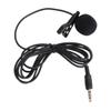 Abaodam Mini Metal Clip-on Lavalier Condenser Microphone for Mobile Phone and Laptop Portable Phone Mic Rotatable Clip for Content Creation Black view 1