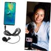 Abaodam Mini Metal Clip-on Lavalier Condenser Microphone for Mobile Phone and Laptop Portable Phone Mic Rotatable Clip for Content Creation Black view 3
