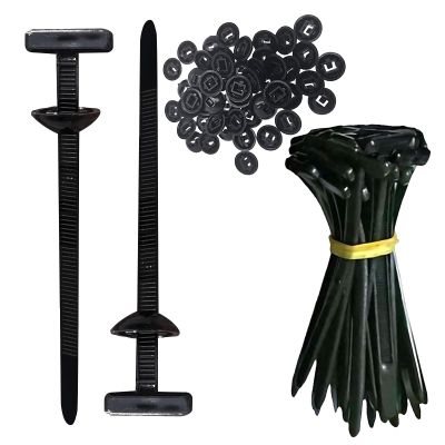 100PCS Nylon Universal Cable Tie Buckle  Heavy Duty Self-Locking Zip Ties Holder with Pin & Button Design, Plastic Cable Ties Tool Fasteners Car Body, UV Resistant Zipties for Car Daily Auto Fixing