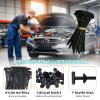 100PCS Nylon Universal Cable Tie Buckle  Heavy Duty Self-Locking Zip Ties Holder with Pin & Button Design, Plastic Cable Ties Tool Fasteners Car Body, UV Resistant Zipties for Car Daily Auto Fixing view 2