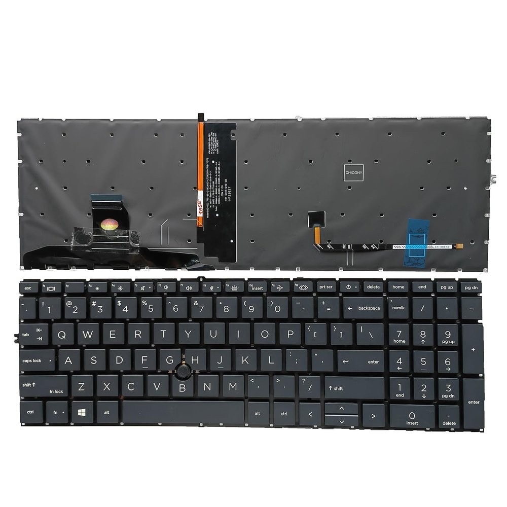 Eobruweo Laptop Replacement Keyboard US for HP Elitebook 850 G7 850 G8 855 G7 855 G8 L89916-001 Without Frame,TrackPoint,Backlit
