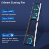 Cooling Fan with LED Light for PS5 Slim Console, 5500RPM Cooling Fan Console Accessory bb view 4