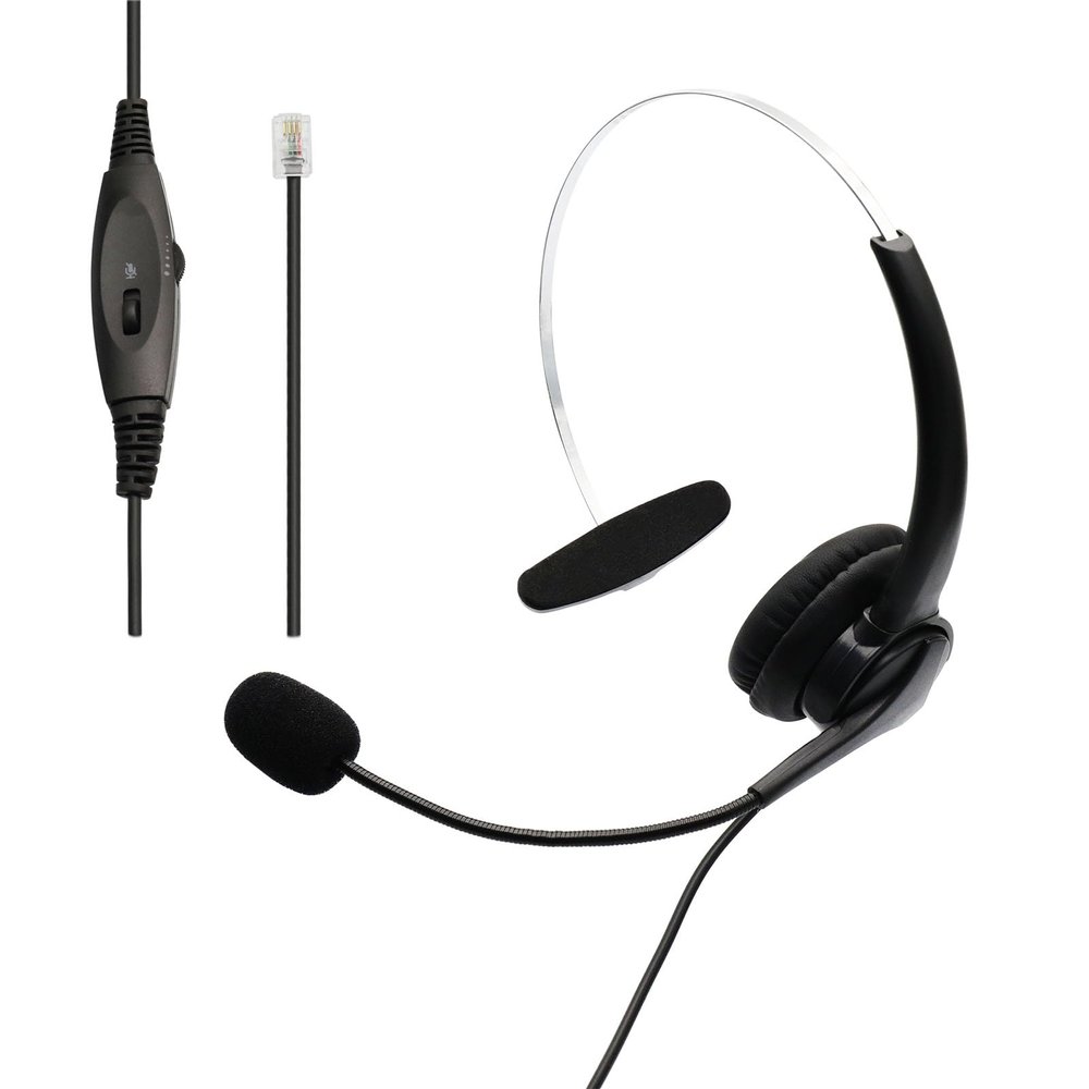 Karier RJ9 Telephone Headset for Cisco Office Phones,Noise Cancelling & Mute Switch Microphone,Compatible with Cisco IP Phones 6851 6945 7841 7861 7941 7945 7961 7962 7965 8841 8861 8945