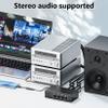 3.5mm Aux + RCA L/R Audio Splitter 1 in 4 Out, BolAAzuL 4-Way Stereo Audio Distributor Box 4-Channel Stereo RCA Splitter 1x4 for DVD Player, Game Console, Headphones, Speaker - w/Power view 4